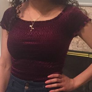 Purple Off-the-Shoulder Top